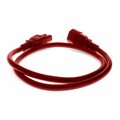 Add-On Addon 4Ft C14 To C13 14Awg 100-250V Red Power Extension Cable ADD-C142C1514AWG4FTRD